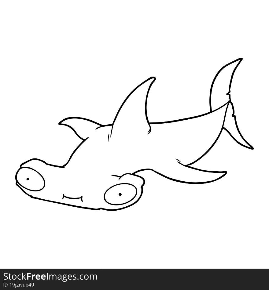 cartoon hammerhead shark. cartoon hammerhead shark