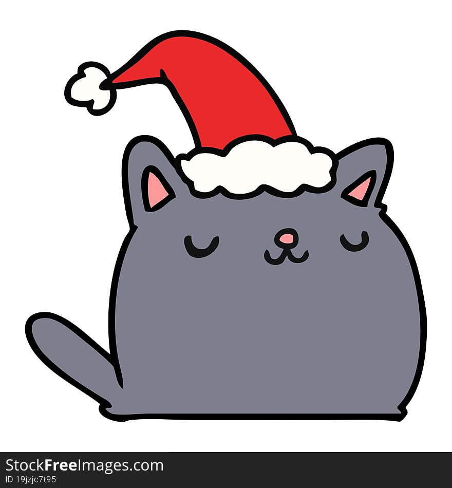 Christmas Cartoon Of Kawaii Cat