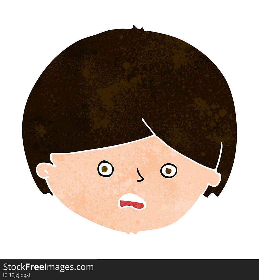 cartoon unhappy boy