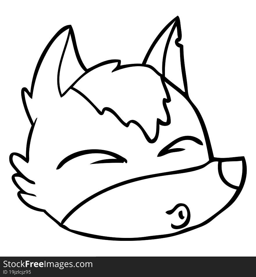 cartoon wolf face whistling. cartoon wolf face whistling