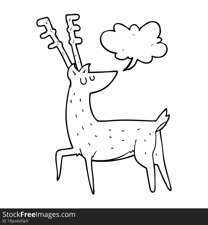 speech bubble cartoon stag