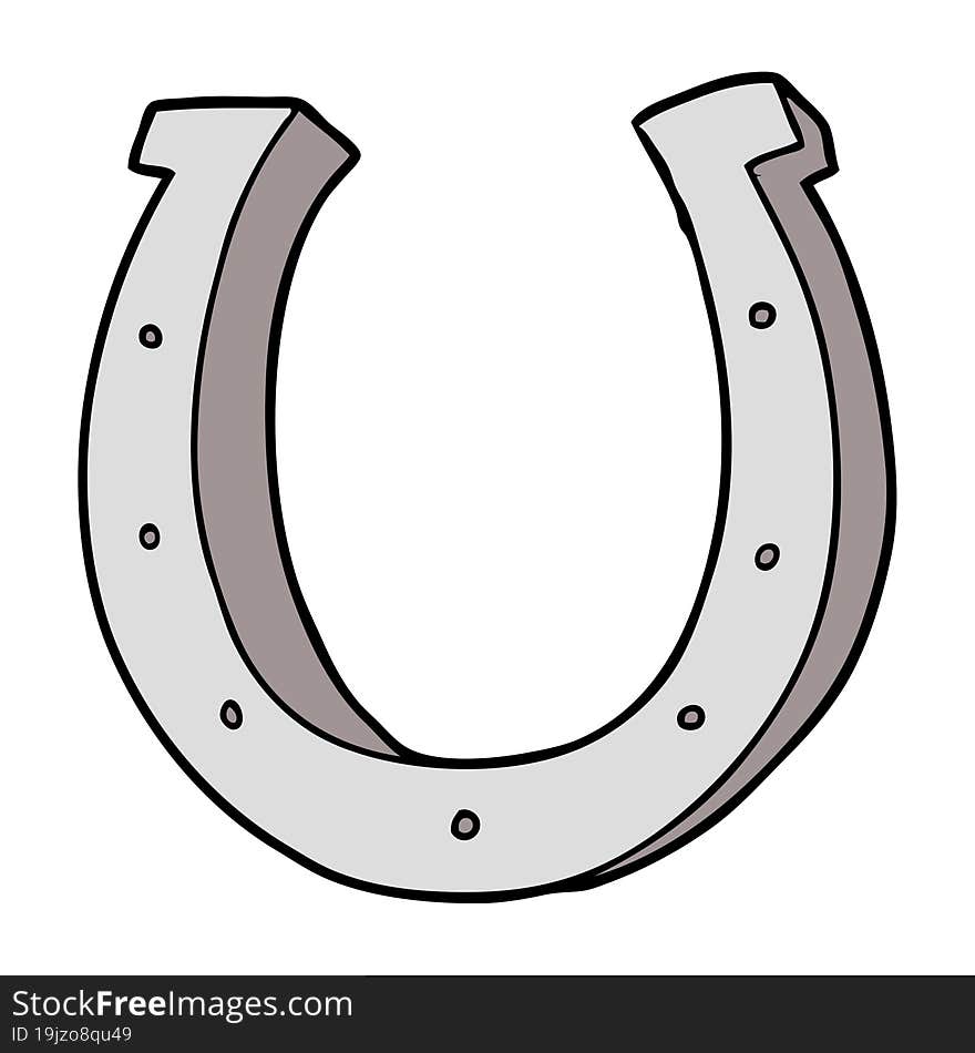 cartoon iron horse shoe. cartoon iron horse shoe