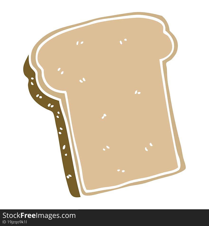 cartoon doodle slice of bread