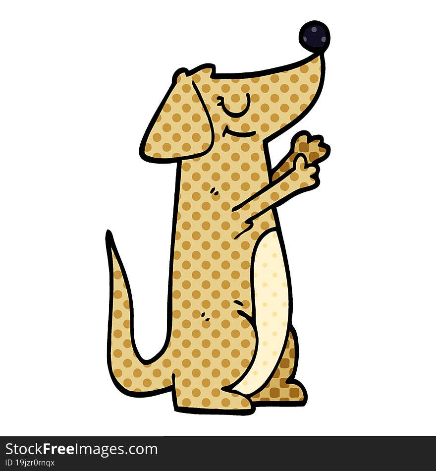 cartoon doodle dog