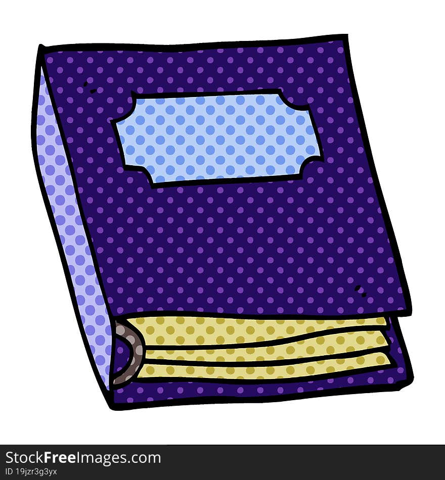 cartoon doodle purple book