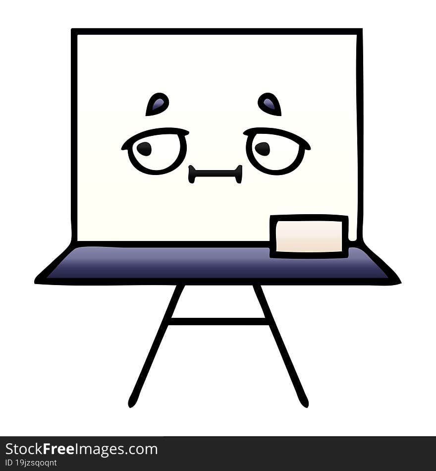 gradient shaded cartoon white board