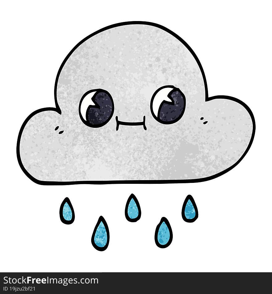 cartoon doodle rain cloud