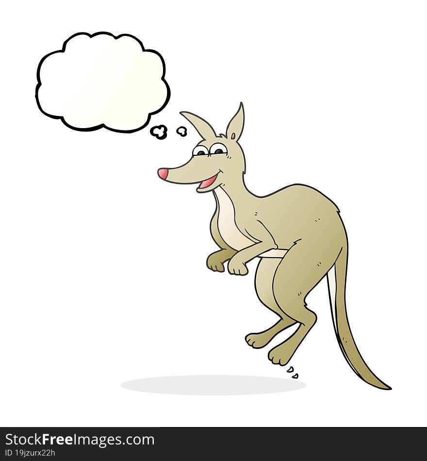 Thought Bubble Cartoon Kangaroo