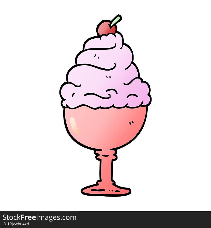 vector gradient illustration cartoon ice cream