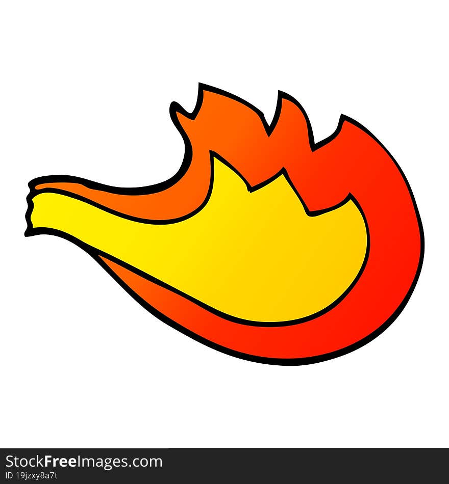 cartoon doodle flame