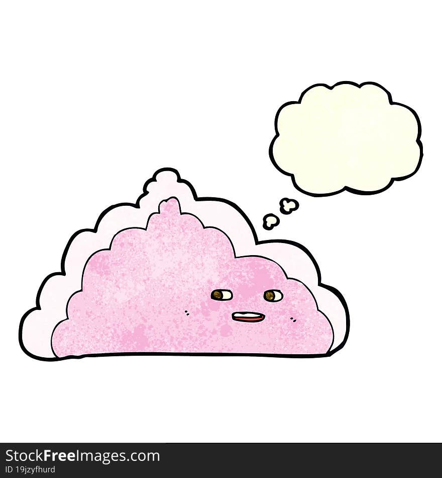 Cartoon Cloud With Thought Bubble