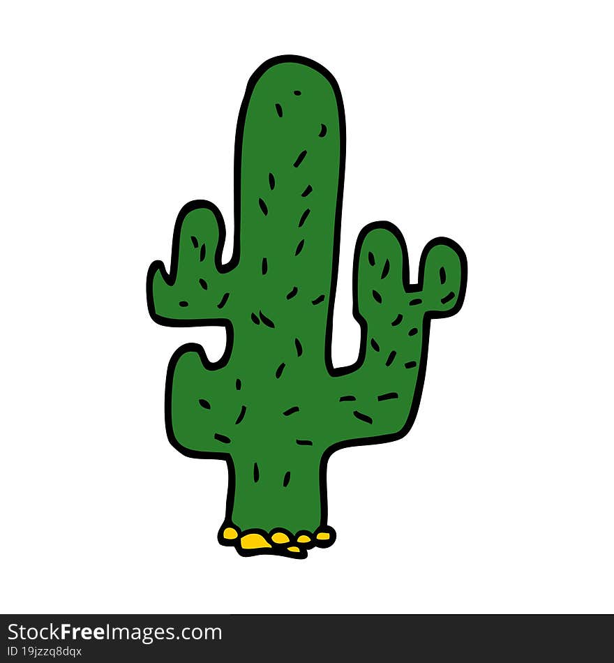 cartoon doodle cactus