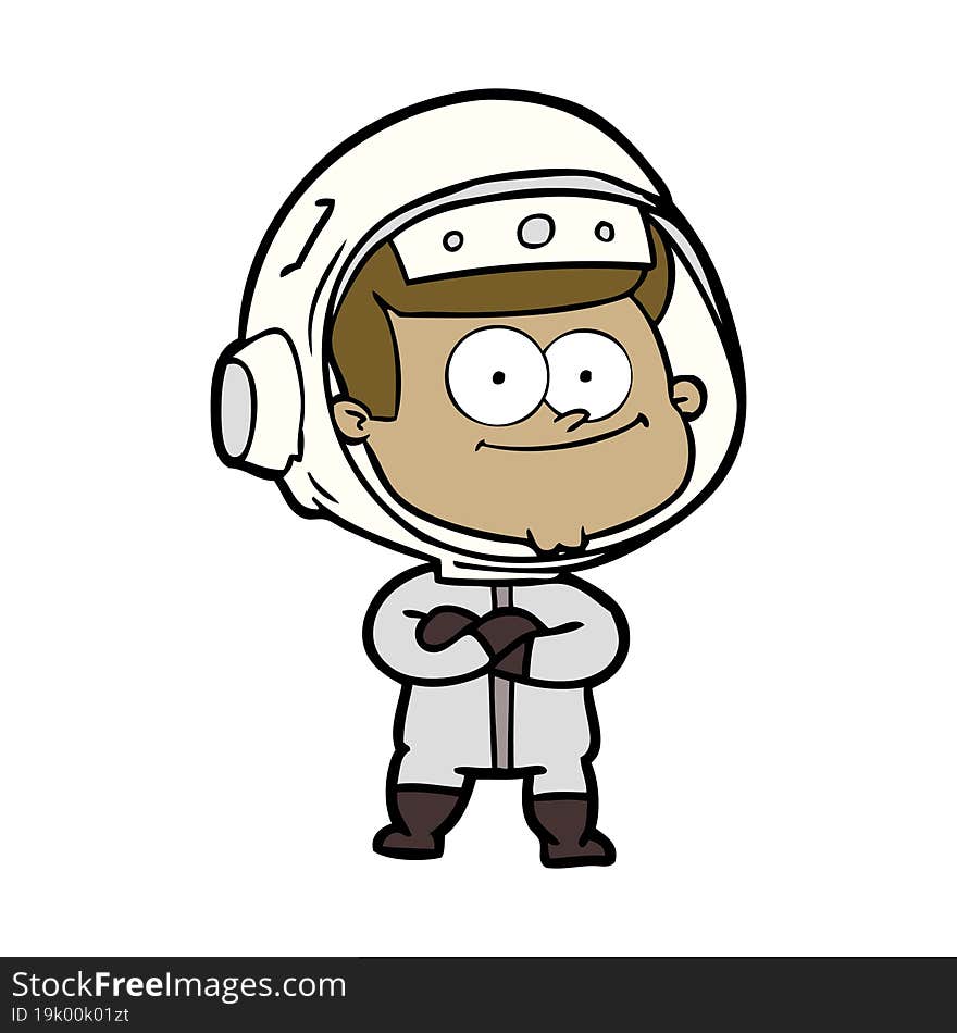 happy astronaut cartoon. happy astronaut cartoon