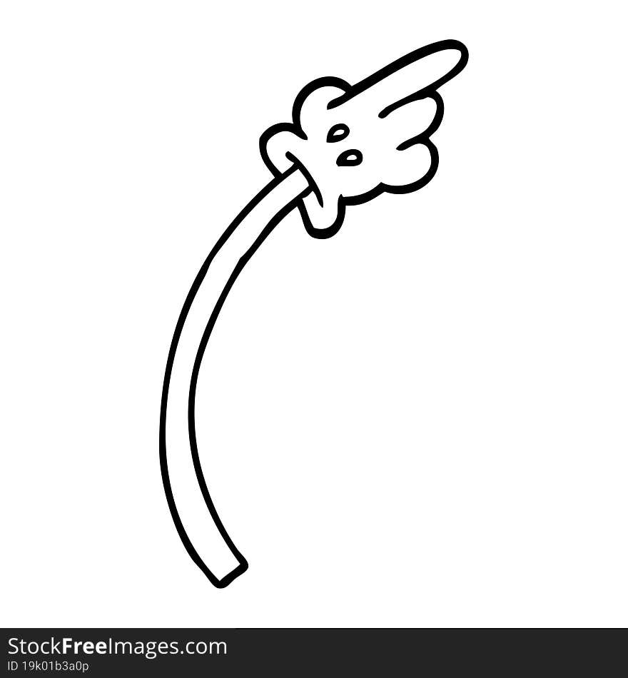 line drawing cartoon of a hand gesture