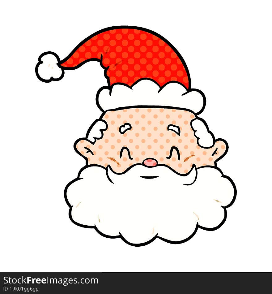 cartoon santa claus face. cartoon santa claus face