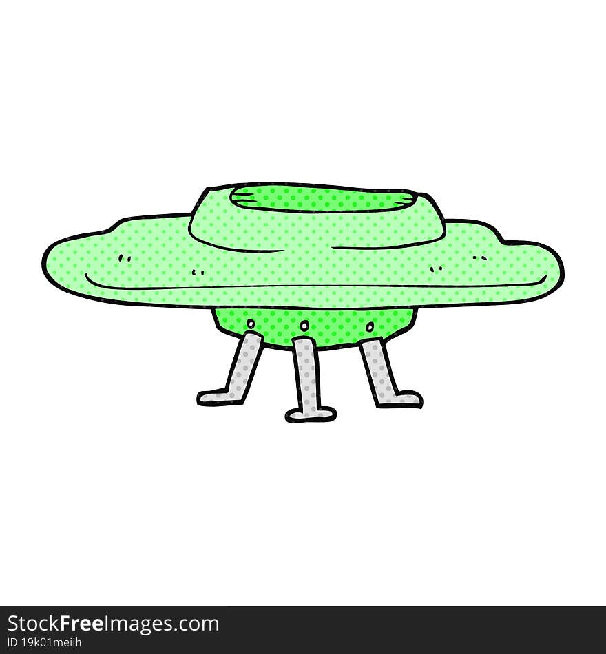 cartoon flying saucer