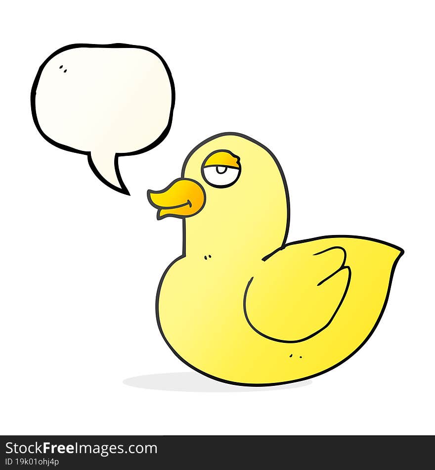 speech bubble cartoon duck