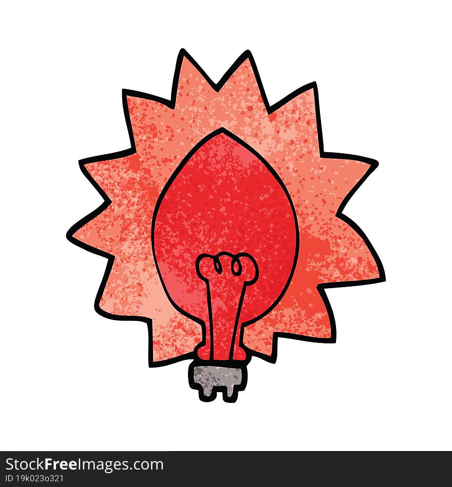 cartoon doodle light bulb