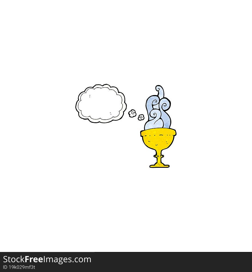 Cartoon Goblet With Thought Bubble