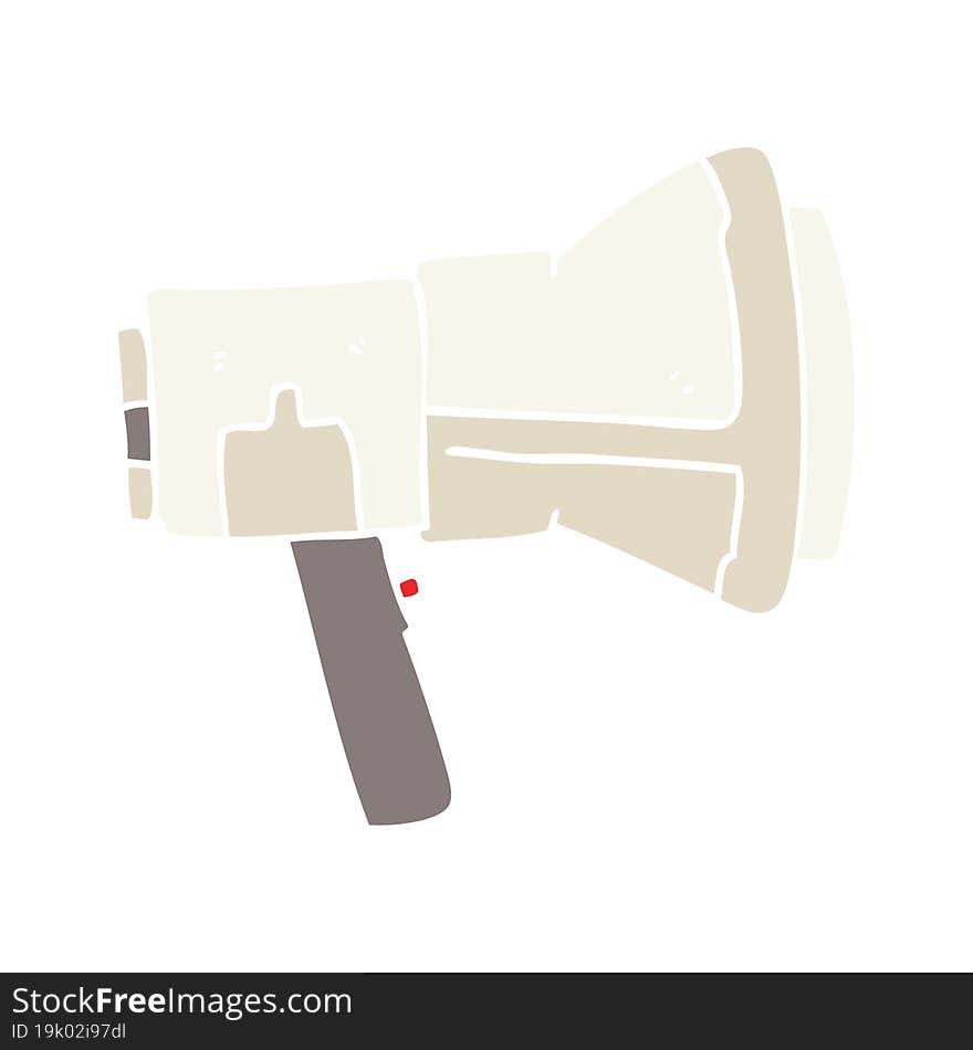 Flat Color Illustration Of A Cartoon Megaphone