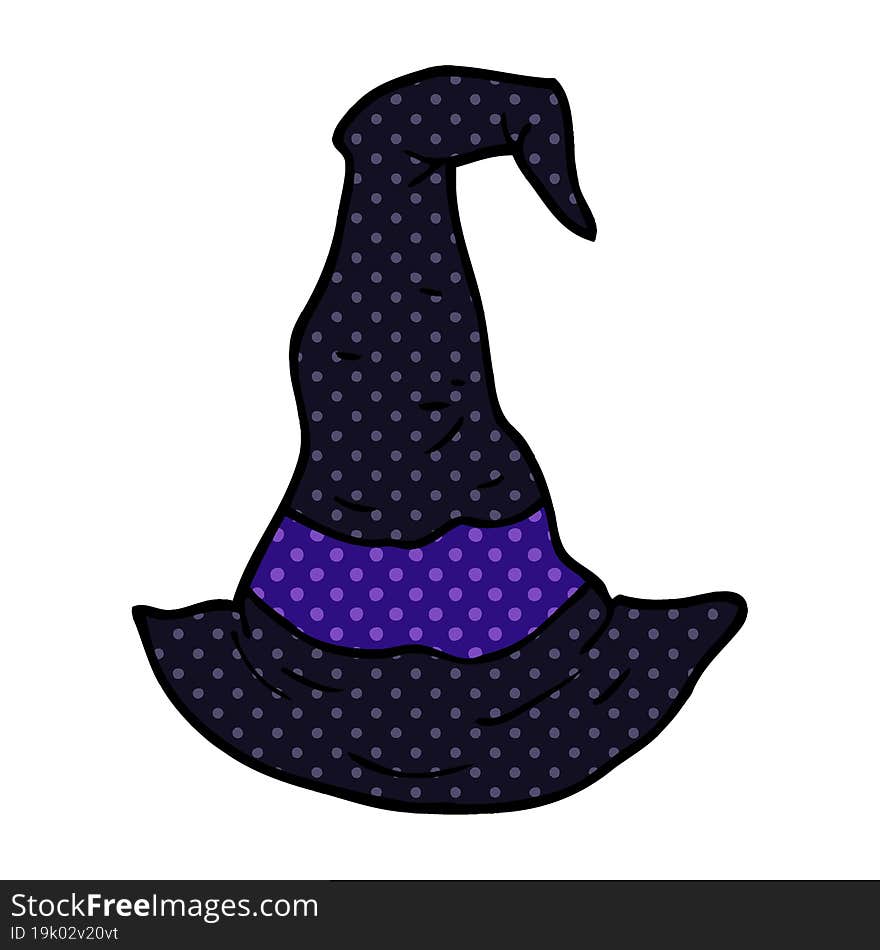 Cartoon Doodle Witch Hat