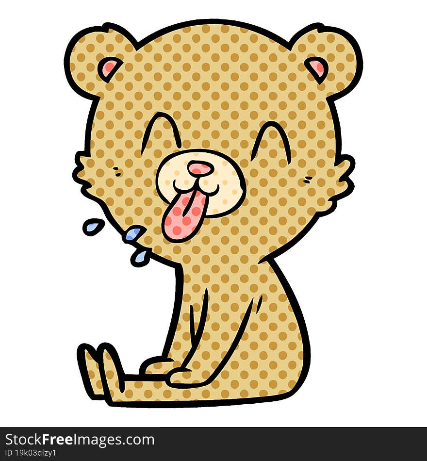 rude cartoon bear. rude cartoon bear