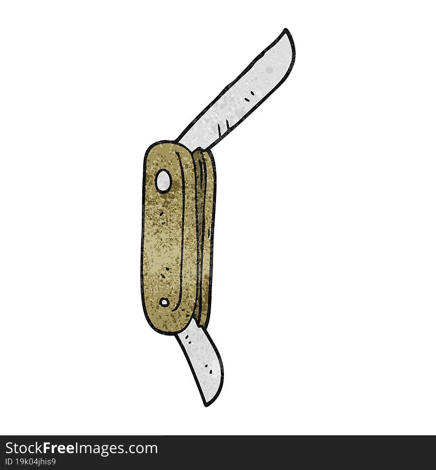 textured cartoon folding knife