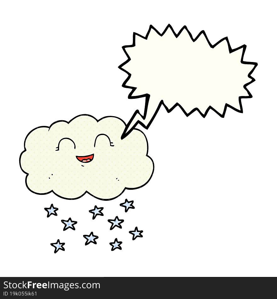 comic book speech bubble cartoon cloud snowing