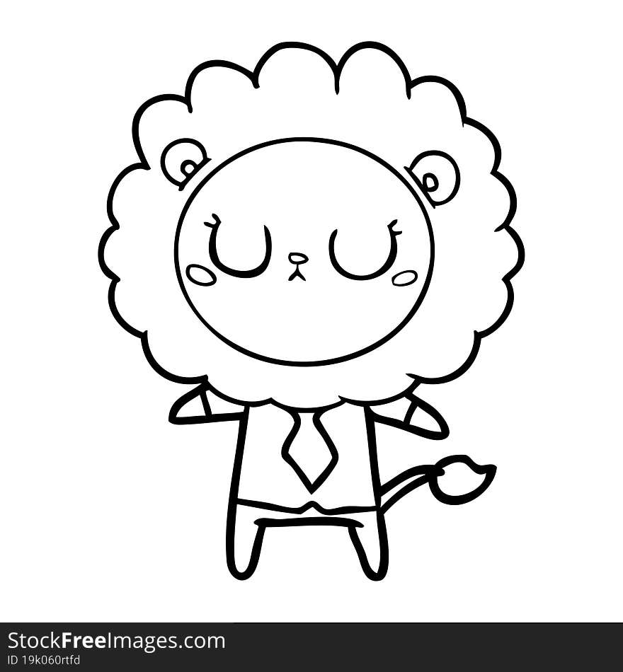 cartoon lion in business clothes. cartoon lion in business clothes