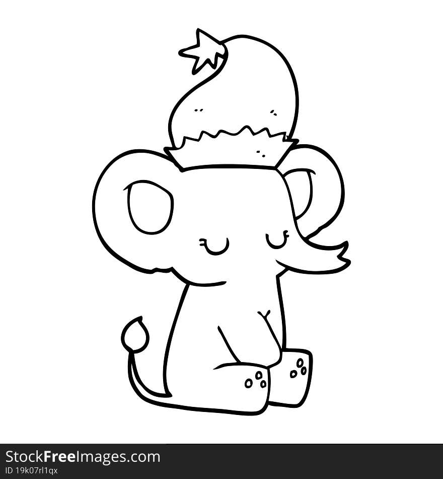 Cute Christmas Elephant