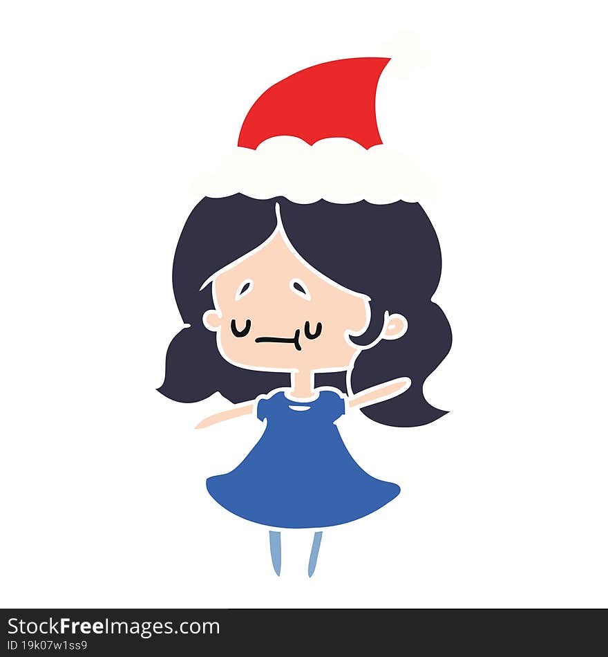 Christmas Cartoon Of Kawaii Girl