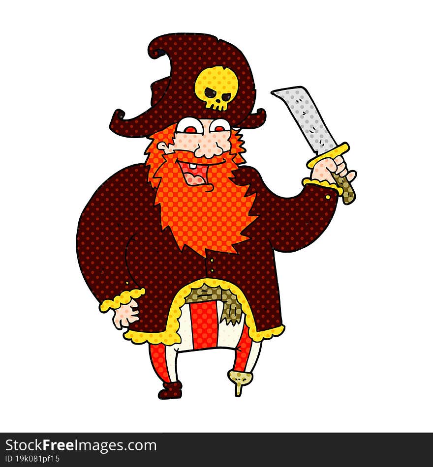 Cartoon Pirate Captain