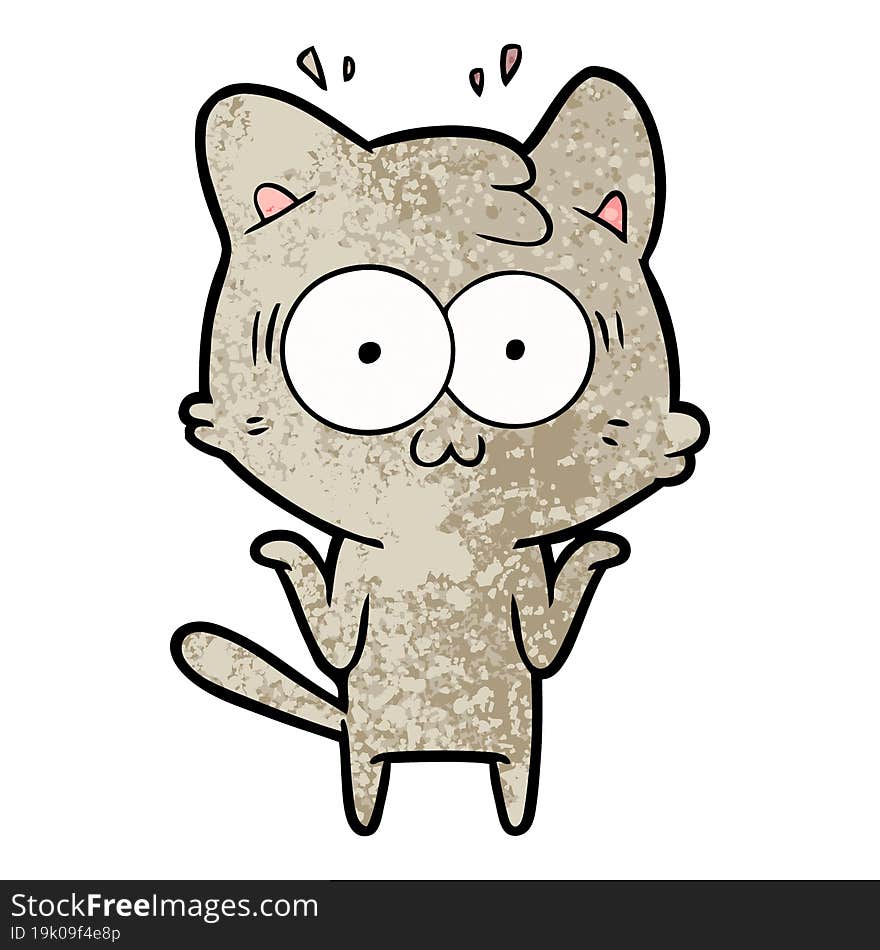 cartoon surprised cat. cartoon surprised cat