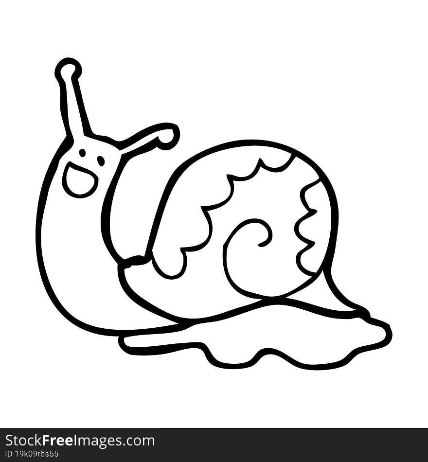 Cute Cartoon Snail