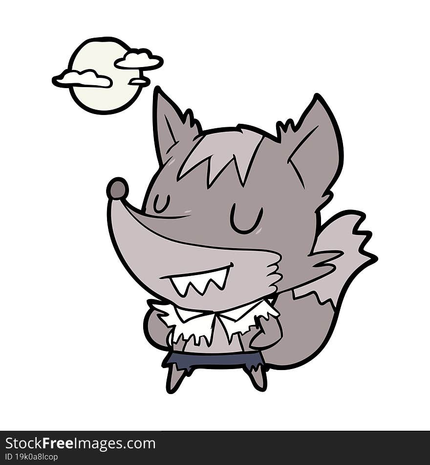 cartoon halloween werewolf. cartoon halloween werewolf