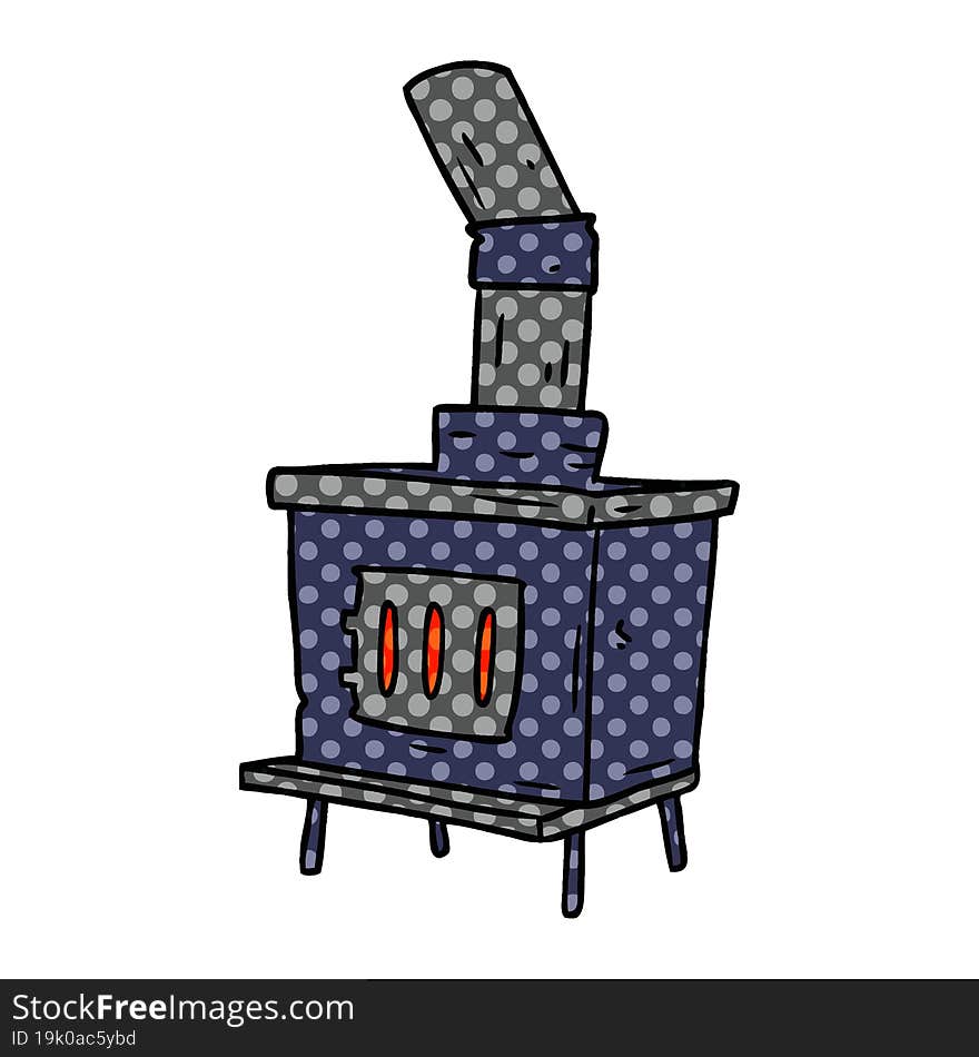 cartoon doodle of a house furnace