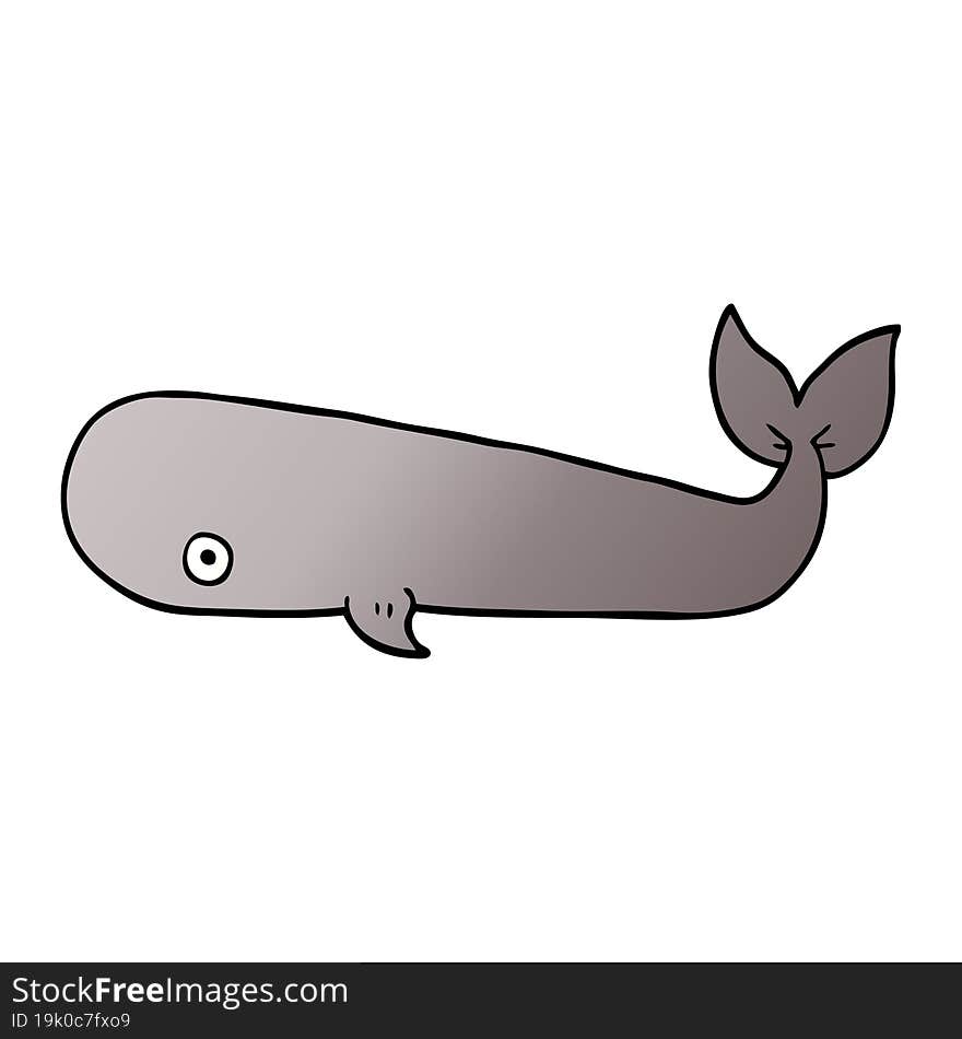 cartoon doodle whale