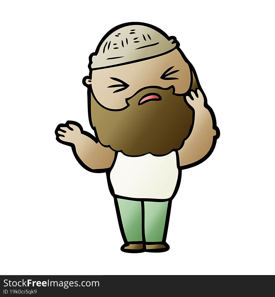 cartoon man with beard. cartoon man with beard