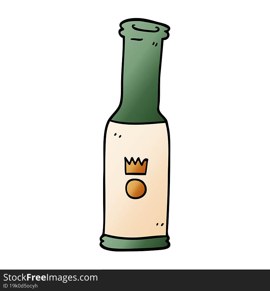 cartoon doodle beer bottle