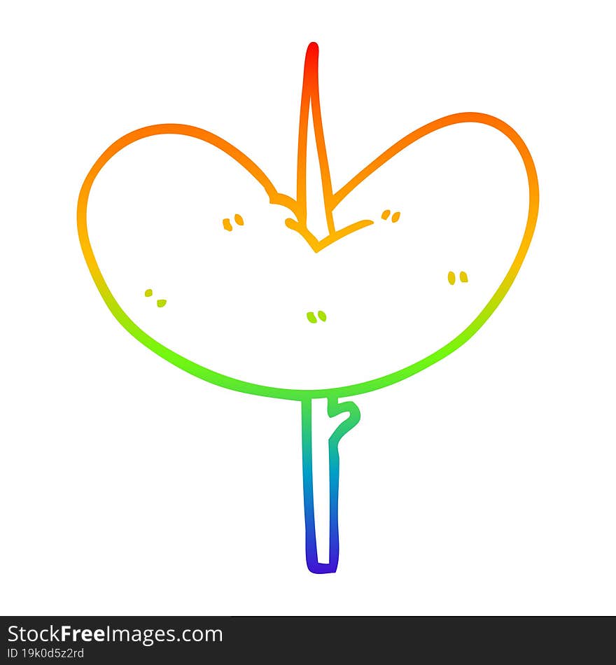 rainbow gradient line drawing cartoon sausage