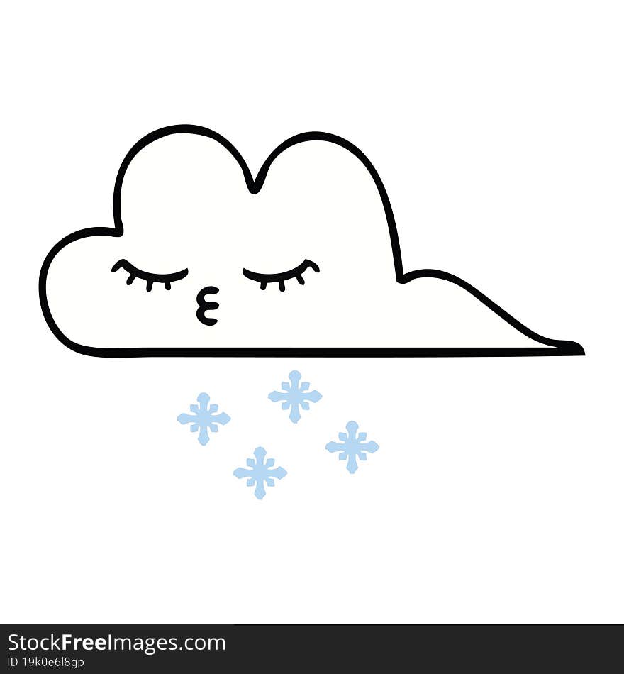 cute cartoon snow cloud