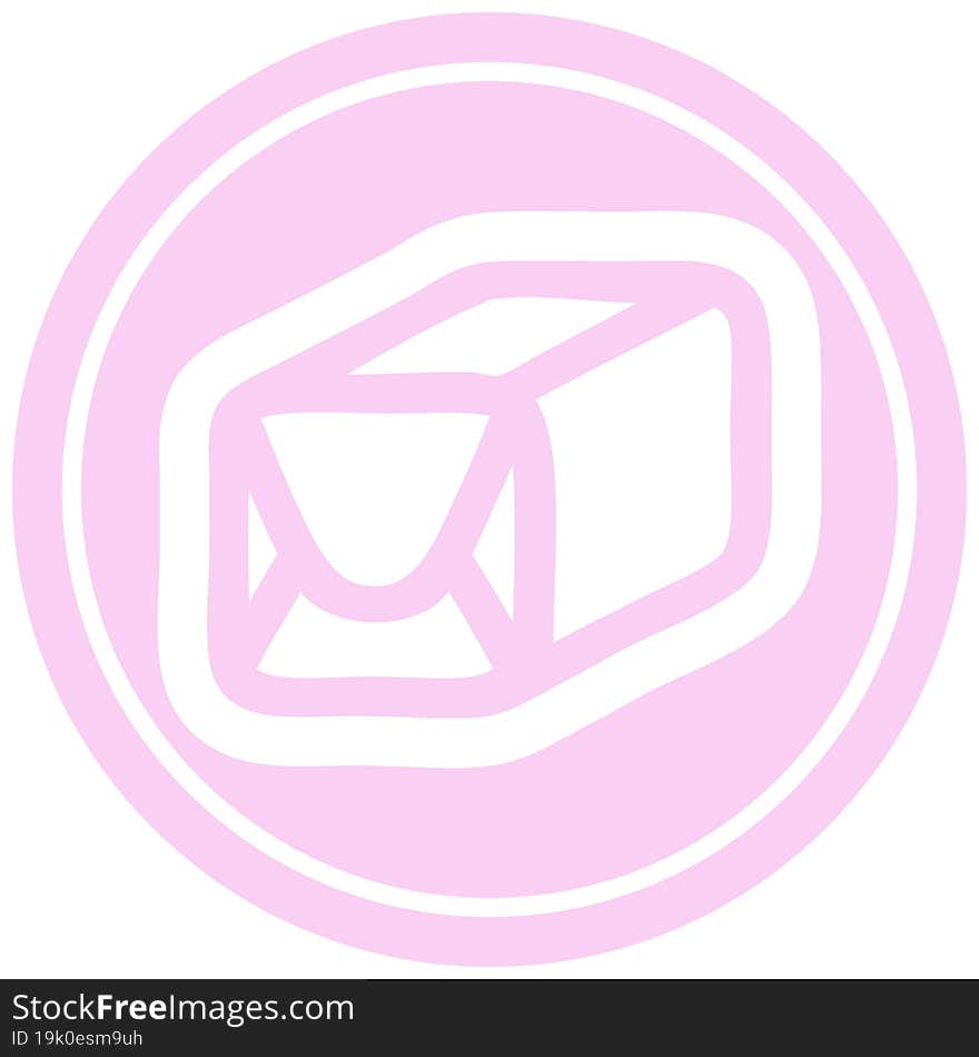 wrapped parcel circular icon