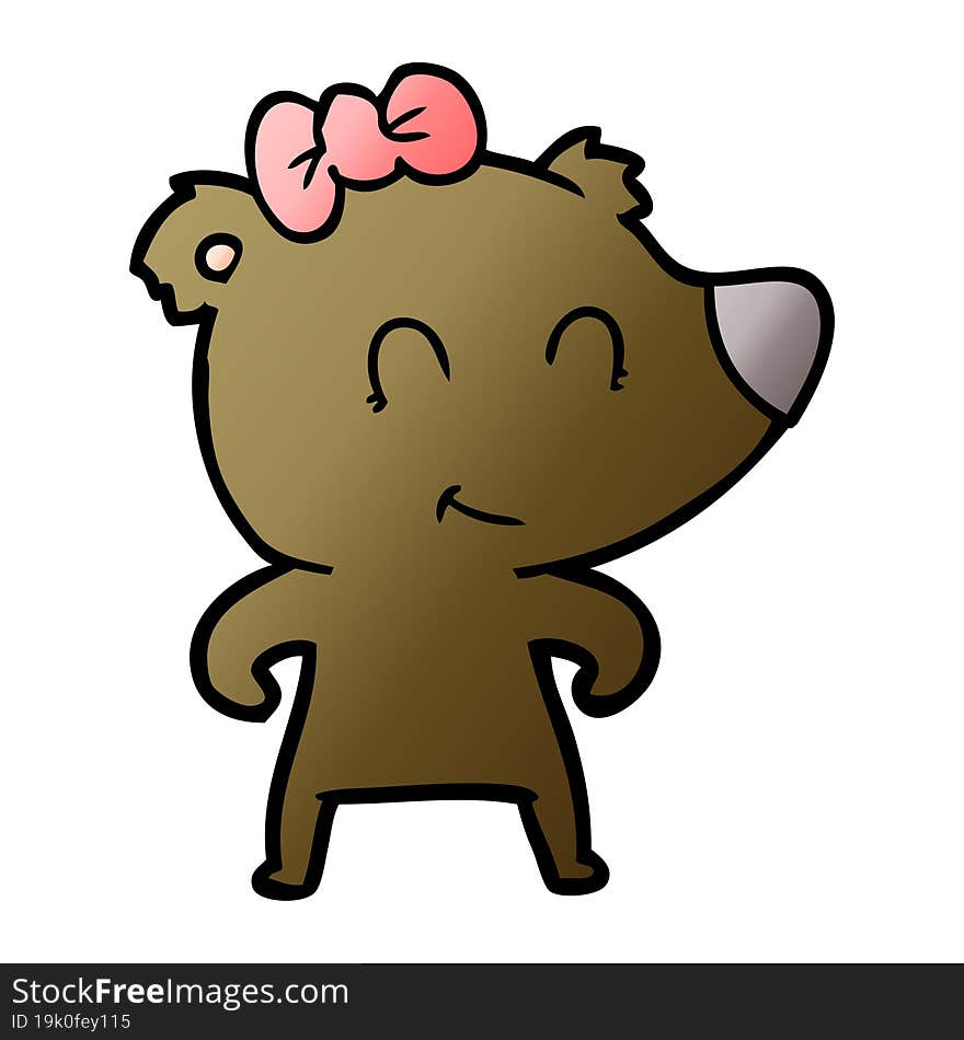 female bear cartoon. female bear cartoon