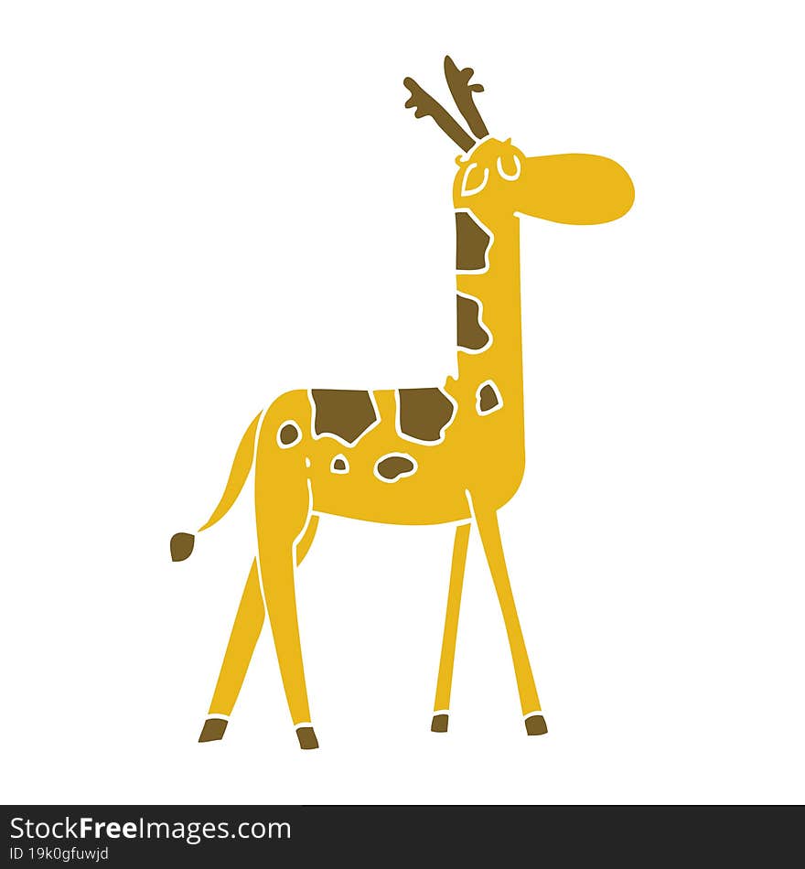 Cartoon Doodle Funny Giraffe