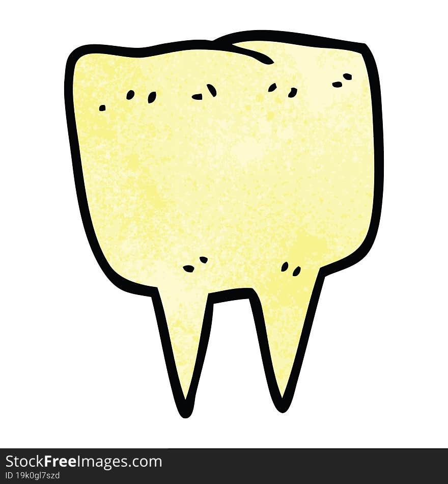 cartoon doodle tooth