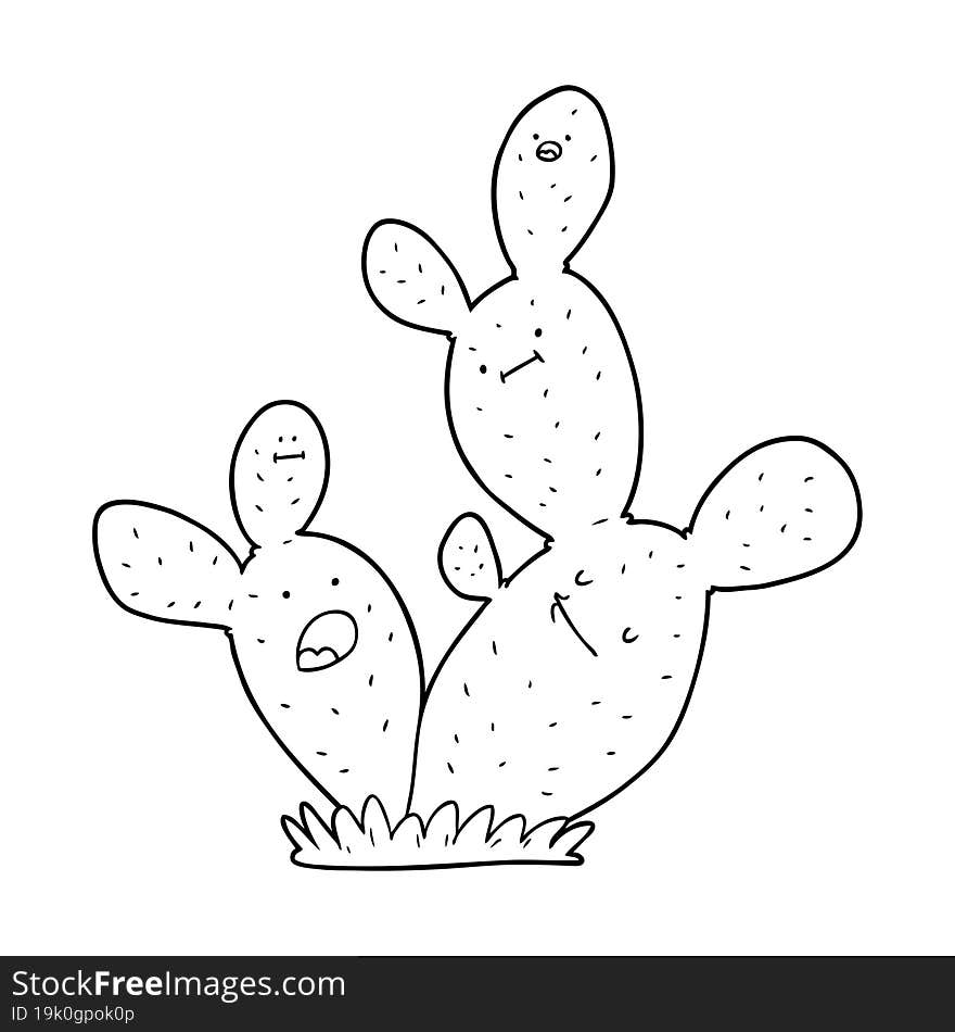 cartoon cactus. cartoon cactus