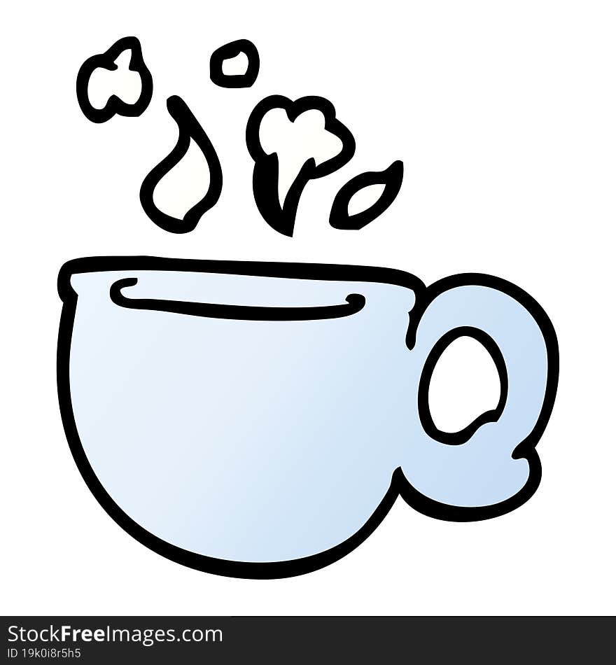 cartoon doodle steaming cup