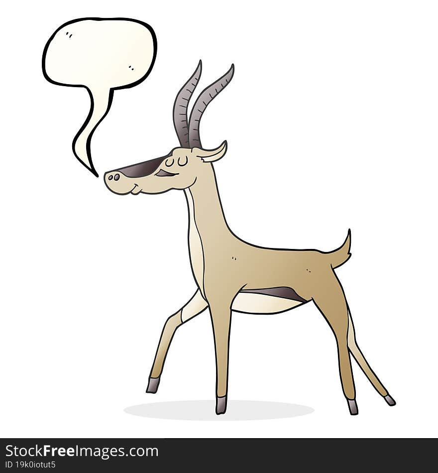 speech bubble cartoon gazelle