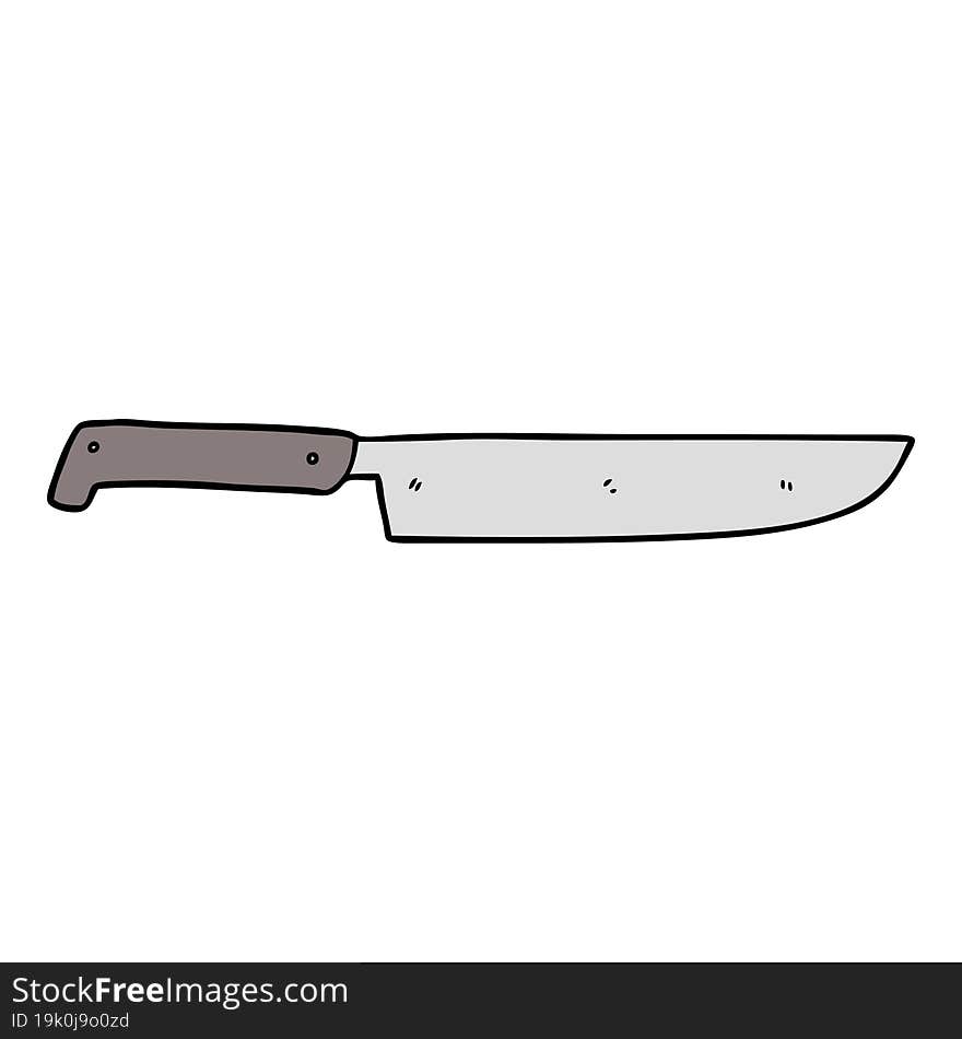 cartoon kitchen knife. cartoon kitchen knife