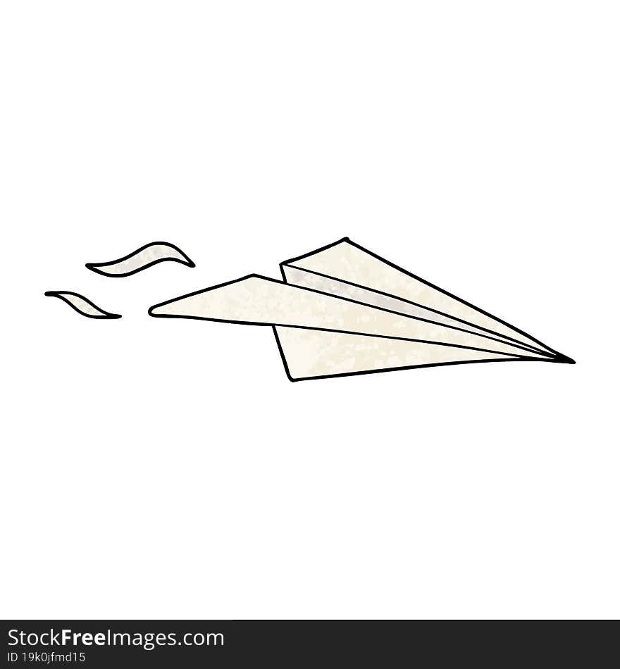 cartoon paper airplane. cartoon paper airplane